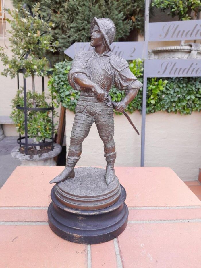 A 20th Century Pair Of Spelter Soldier Statues - Image 5