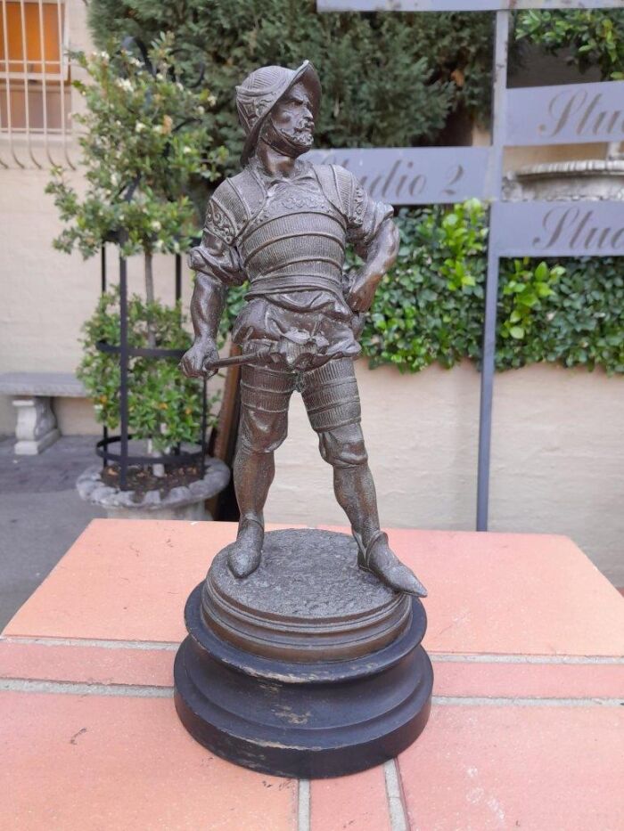 A 20th Century Pair Of Spelter Soldier Statues - Image 6