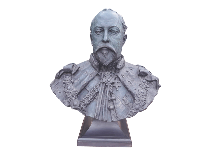 An Early 20th Century Large and Heavy Bronze Bust of King Edward VII On Plinth