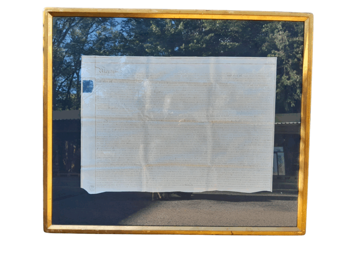 A 20TH Century Framed Indenture