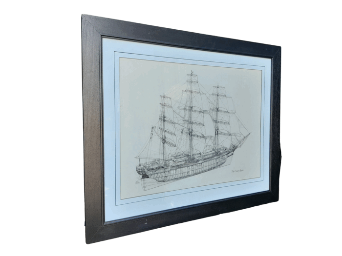 A 20th Century Signed Photolithograph of Ship Cutty Sark