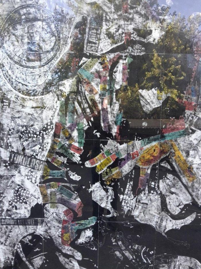 A 20th Century Set Of Three Large Framed Abstract Compositions By Darryl Betz - Image 8