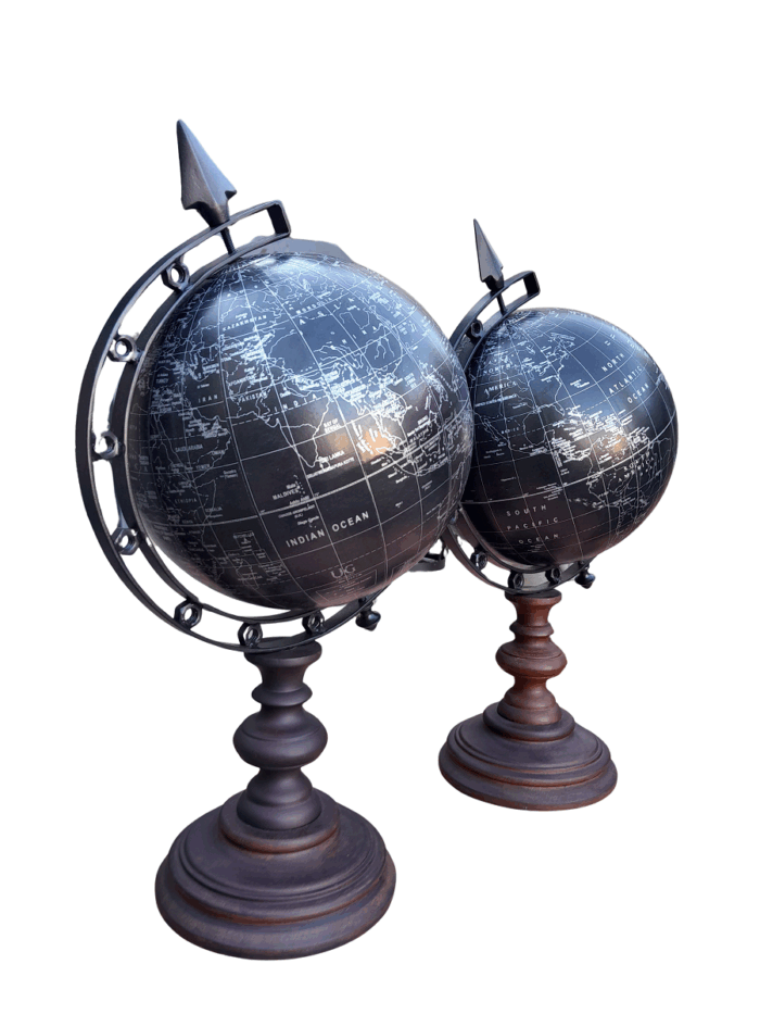 A 20TH Century Pair of World Globes