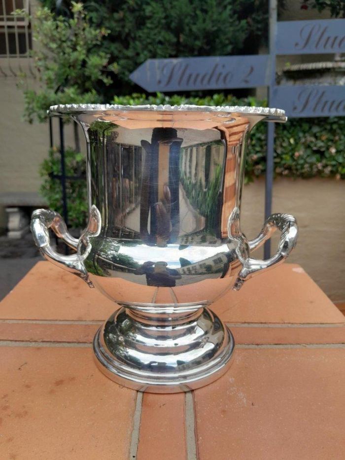 A 20TH Century Champagne / Wine Silver Plate Cooler 