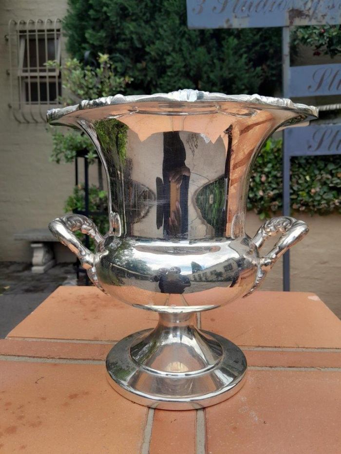 A 20TH Century Champagne / Wine Silver Plate Cooler