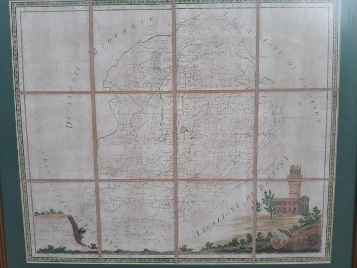 An Antique Circa 1821 Large Geographical Map by Oliveri Bernardino - Image 4