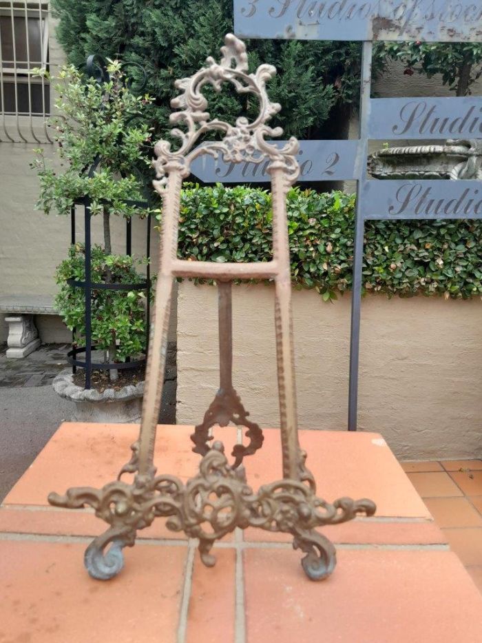 An Ornate Floral Carved Victorian Style Brass Picture