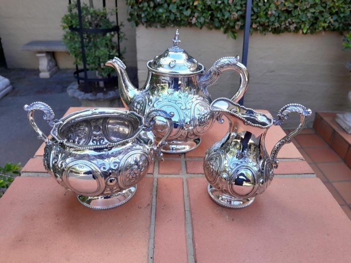 A 20TH Century Victorian Three Piece Tea / Coffee Set - Image 2