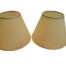 A 20th Century Pair Of Handmade Parchment Lampshades With Gold Painted Trim