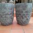 A Pair Of Large Decorative Pots With Aged Pattern