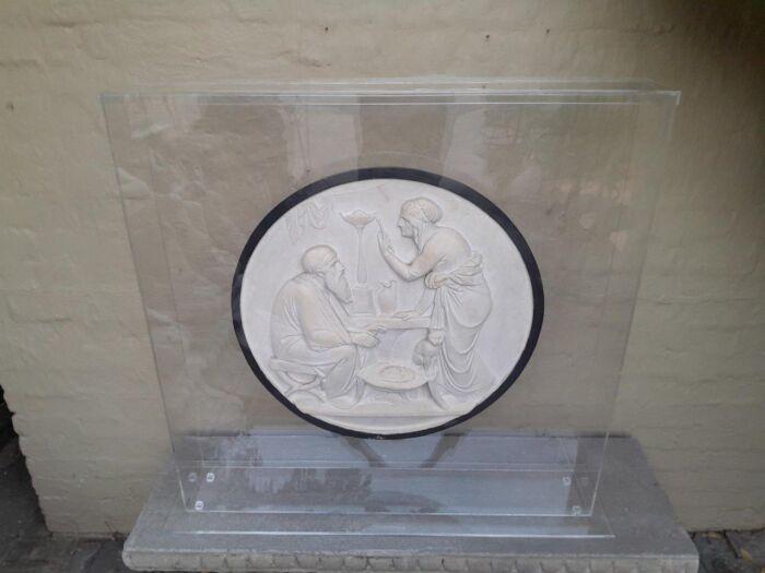 A 20th Century Decorative Large Size Plaque In A Custom Made Perspex Display Box - Image 3