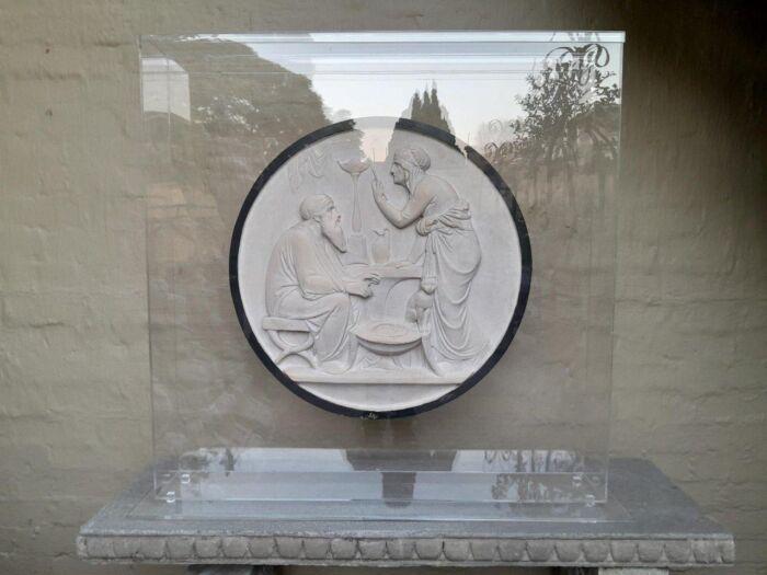 A 20th Century Decorative Large Size Plaque In A Custom Made Perspex Display Box - Image 4