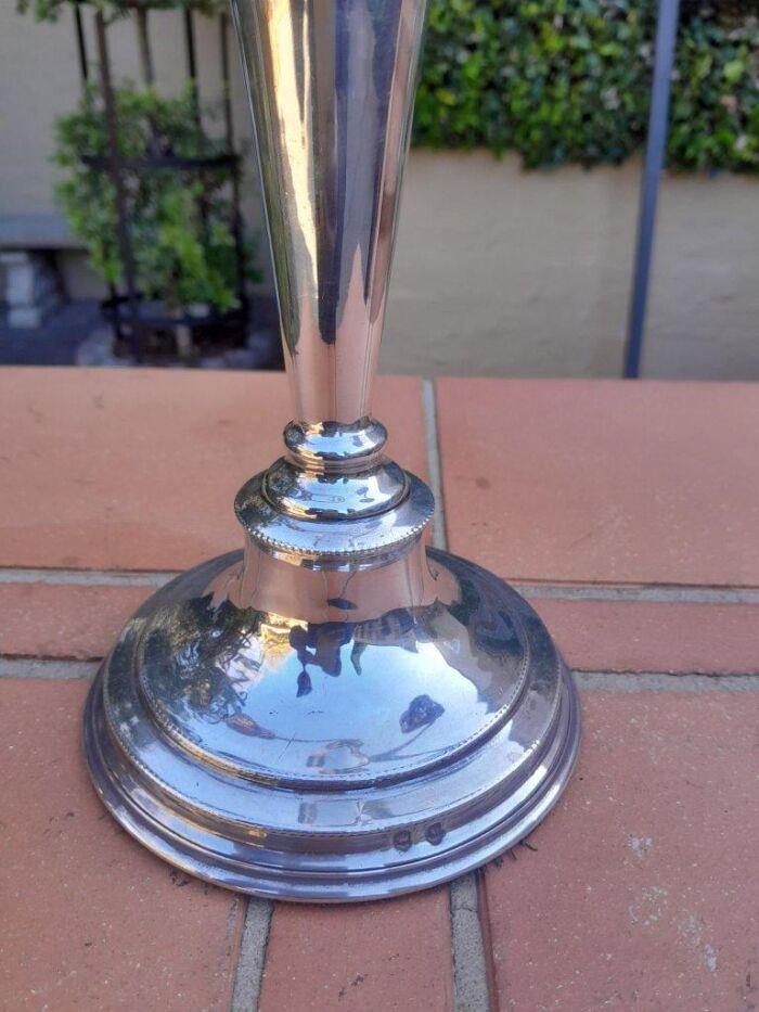 A Silver Plate Candelabra With Sconces Weighted - Image 5