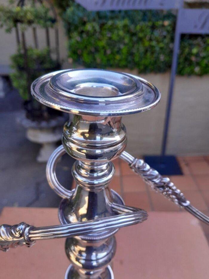 A Silver Plate Candelabra With Sconces Weighted - Image 7