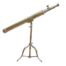 An Antique Brass Table Top Telescope On Tripod Base