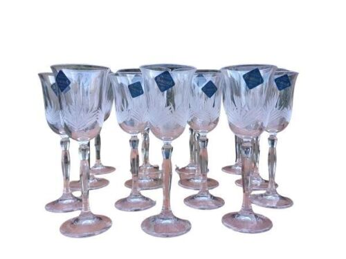 A Set Of Fifteen Bohemia Hand-Cut Crystal Red And White Wine Glasses In Boxes (Comprising Eight Red Wine And Seven White Wine Glasses