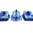 A Set Of Three Blue / White Cheese Dishes