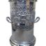 A Silver-Plate Wine Bottle Holder With Two Handles