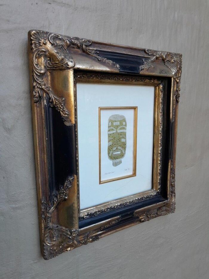 A 20th Century Ornately Framed Mask Signed - Image 4