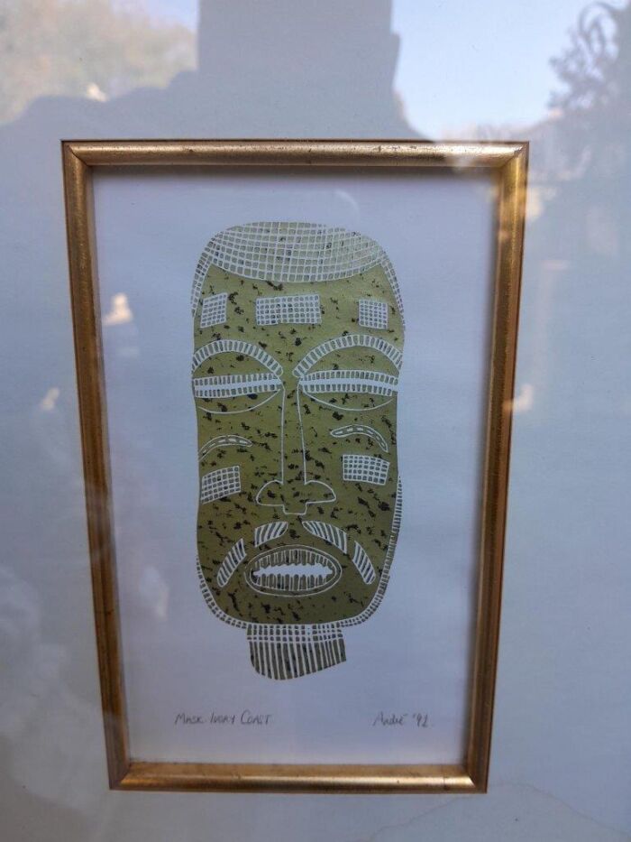 A 20th Century Ornately Framed Mask Signed - Image 5