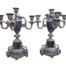 An Antique Early 20th Century French Pair Of Bronze Candelabras