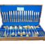 A 112 Piece Sterling 24ct Gold Plated Cutlery Set In Canteen