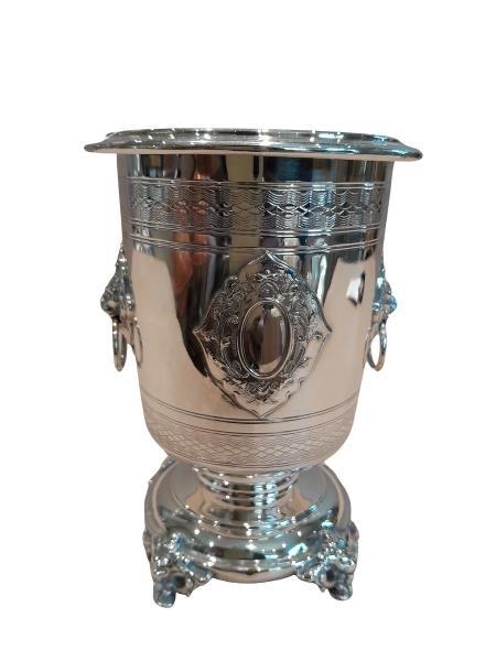 A 20th Century Mini Ice Bucket With Lion Heads And Handles