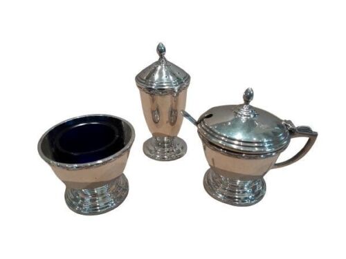 A 20th Century Set Of 3 With A Mini Shaker & Sugar Bowls