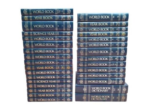 A Complete Set Of Thirty Two World Bookencyclopaedias Comprising Twenty -Four Volumes And Eight Year Books