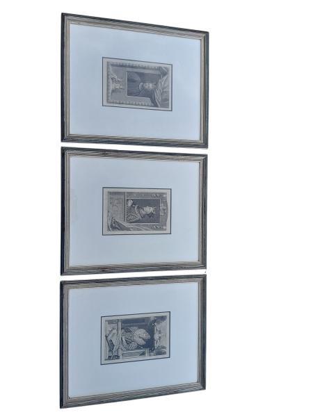 A Set Of Three Engravings Of Kings And Queen Of England
