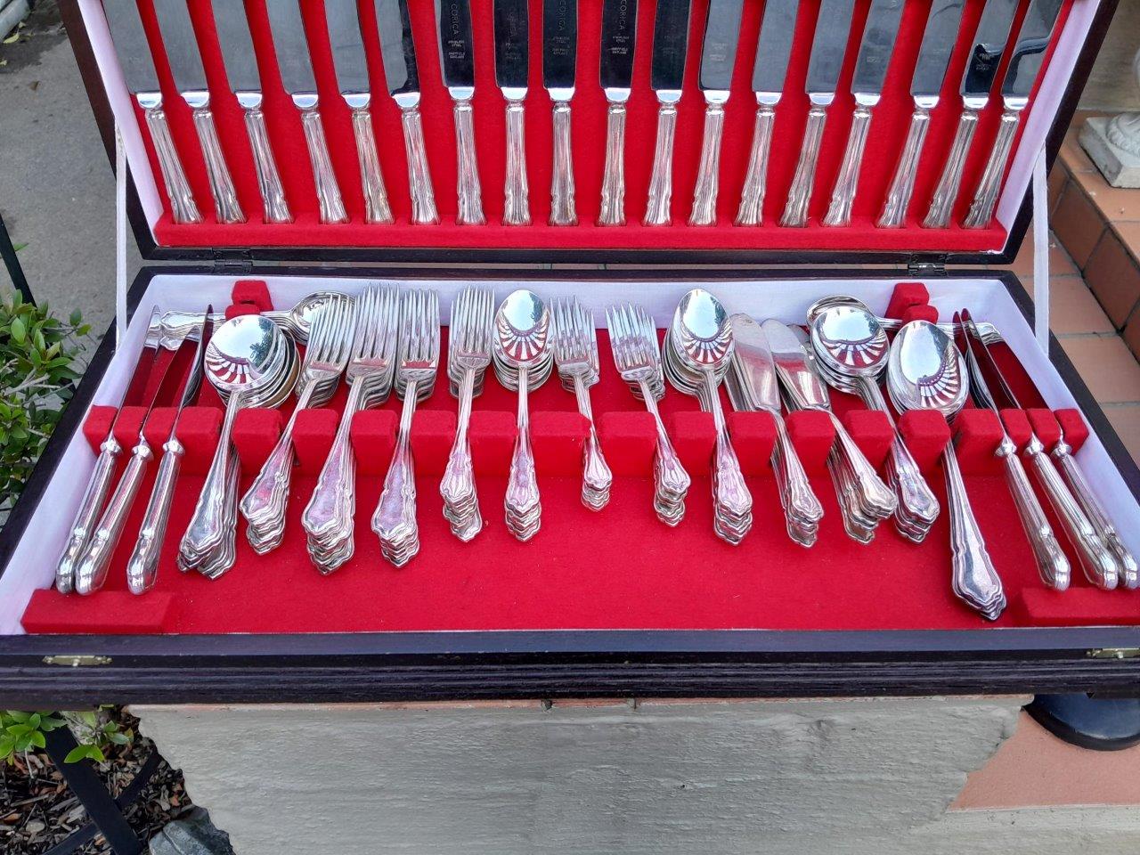 A Twelve Place Setting Of Corica Silver Plate Cutlery Comprising Twelve Each - Image 4