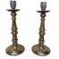 An Antique Early 20th Century Pair Of Brass Candle Sticks/Holders
