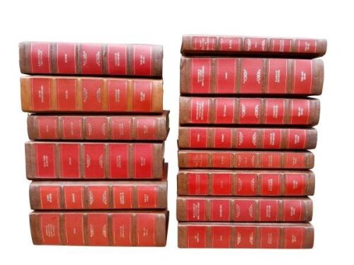 A 20th Century Circa 1984  Fourteen Volume Set Of Hard Covered With Gilded Detailing On Cover Gilded Paper Edges And Spine Of CLASSICS OF EXLPOLARATION
