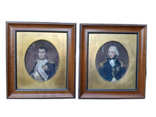 A 20th Century Pair Of Water-Colours In Frames Of Napoleon And Nelson