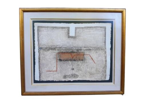 A 20th Century French Abstract Etching Signed By James Coignard