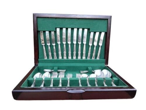 A Kings Pattern Six Place Cutlery Set In Canteen Comprising Six Of Each