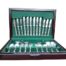 A Kings Pattern Six Place Cutlery Set In Canteen Comprising Six Of Each