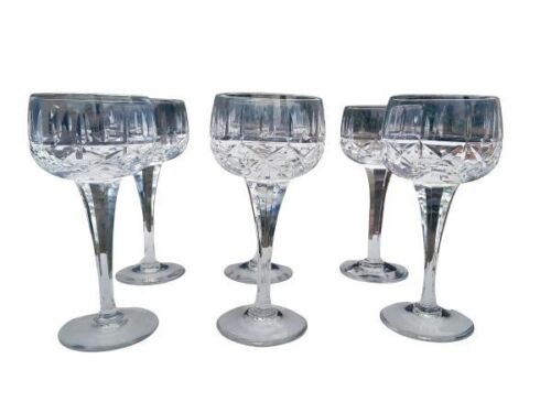 A 20th Century Set Of Six Royal Brierley Cut Crystal Hock / Wine Glasses