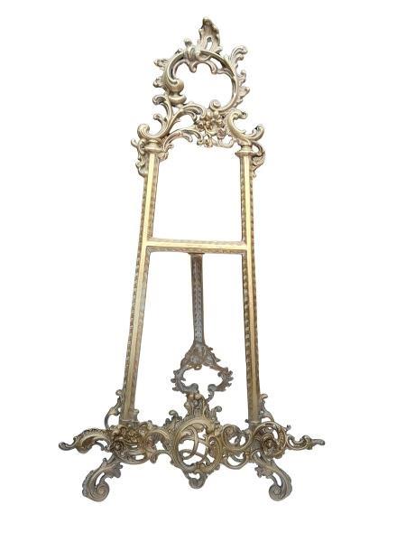 A French Brass Rococo Style Easel