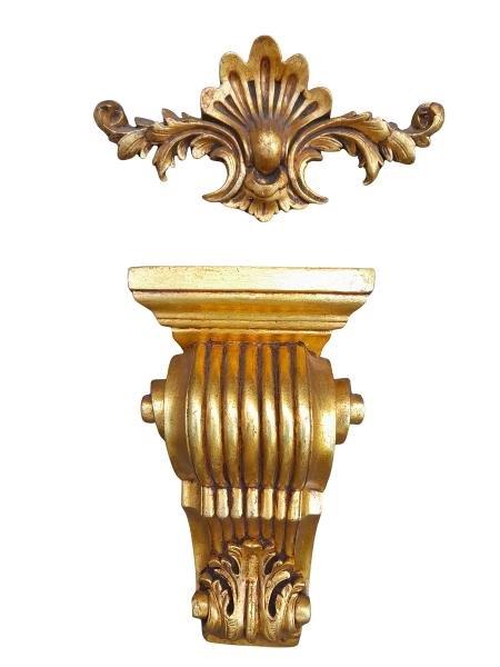 A French Style Wall Sconce With Gilt Piece