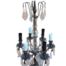 A 20TH Century French Girandole Cast Metal And Crystal Lamp