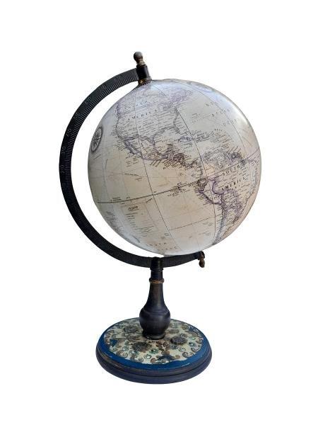 A 20TH Century World Desk Globe On Wooden Stand