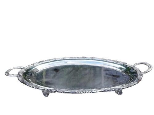 A 20th Century  A1 Four Footed Handled  Silver-Plate Tray