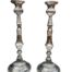 A 20TH Century Ornate Silver Candlesticks / Holders