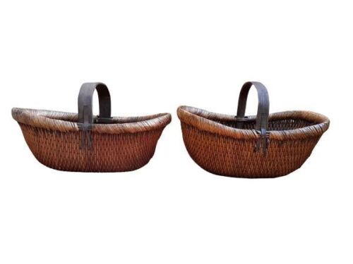 A 20th Century / Antique Rare Pair Of Decorative Fruit Baskets