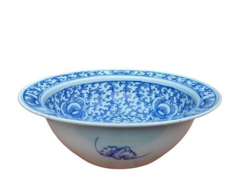 An Antique 19TH Century Chinese Blue / White Cobalt Blue Porcelain Bowl
