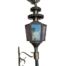 An Antique Victorian Brass Carriage Lantern Topped With Eagle