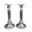A 20TH Century Silver-Plate Pair Of Candleholders / Sticks With Removable Wax Pans