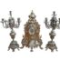A 20th Century Set Of Rococo Style Brass  Garniture Clock And Candelabra Set