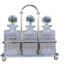 A 20th Century Silver Plated Tantalus With Three Crystal Decanters